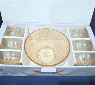 ROYAL BRAND 7PCS Amber Glass Bowl Set