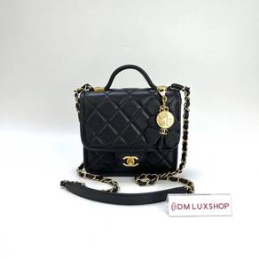 Preloved Chanel Black Caviar 25B Lucky Clover