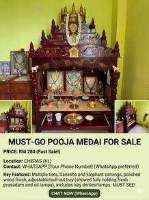 Traditional Wooden Hindu Prayer Altar For Sale