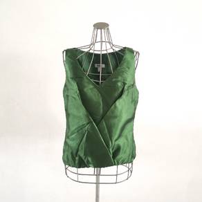 Moschino shimmering green sleeveless top
