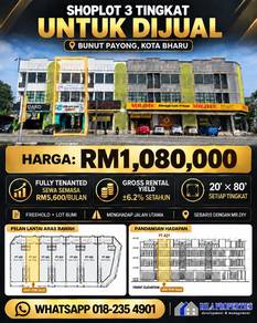 Shop lot For Sale in Kota Bharu,KTN