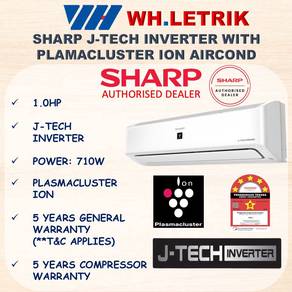 Sharp 1.5HP Plasma ION Inverter Air Cond (R32)