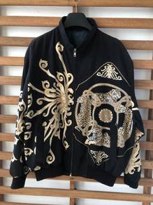 Vintage Versace style tiger leopard baroque jacket