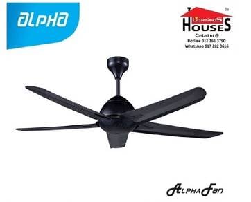 Alpha Fan 56" Matt Black Ceiling Fan