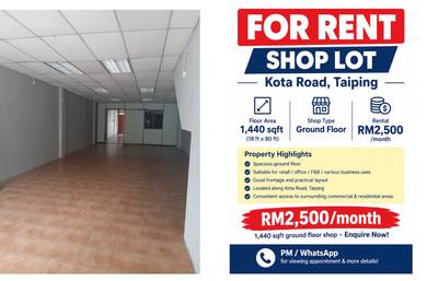 Shop lot For Rent in Taiping,PRK