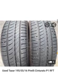 2 biji tayar saiz  195/55/16 untuk di jual