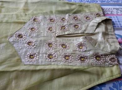 Beautiful Long Green top with sequins