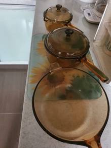set of 3pcs glass pot