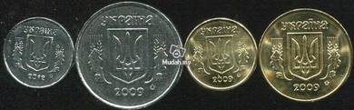 UKRAINE COINS 4 pcs in set unc
