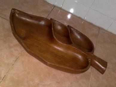 Wooden platter tray pinggan dulang kayu