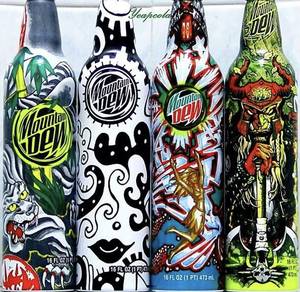 USA Mountain Dew Green Label Art 2008 Bottle