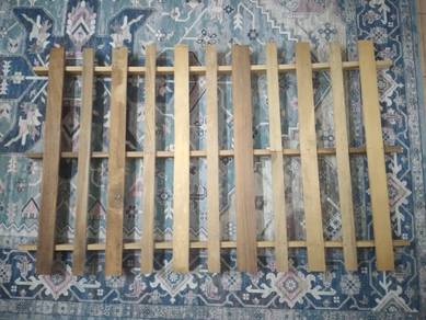Alas Katil Kayu Queen (5 kaki & 3 kaki) - 2pcs