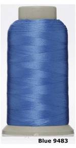 Blue 9483 Embroidery Machine Thread Benang Sulam