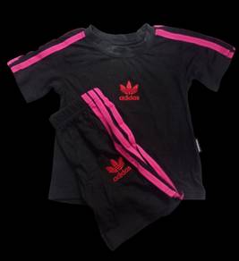 Adidas 2-Piece Set – Black & Pink🔥