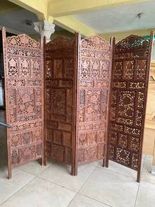 vintage wooden hand carved panel