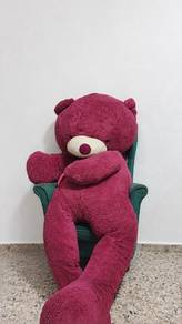 Giant Magenta-colored Teddy Bear