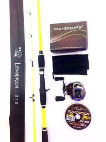 Lemoren rod 9 kaki combo fishdrops bc reel