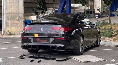 W118 Cla45 AMG Rear Side Splitter Canard Bodykit
