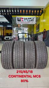 215/45/18 Continental MC6 80%