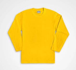 T-shirt long sleeve yellow