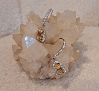 Gold Rutilated Quartz Dangler