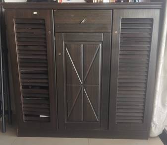 Preloved wooden shoe cabinet for sale