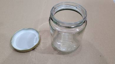 200ml bottle glass jar with cover (botol kaca)
