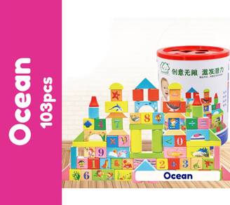 Wooden Building Blocks Learning Toys