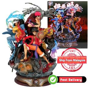 Anime One Piece Luffy Kid Law 3 Captain Figures