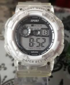 Sport Watch White - Colorful Light