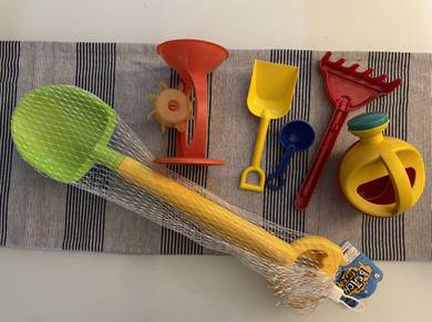 Beach Toys Set - Shovel, Rake, Watering Can, Funne