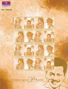 Mint Stamp Sheet Pef Ramlee Brown Toning Msia 1999