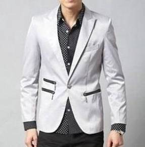READY STOCK GREY STYLISH SUiTS COATS JACKET BLAZER