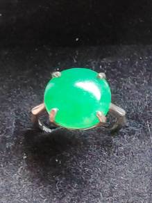 Giok Jadeite Jed "Hijau Mentari" Gred A Burma Asli