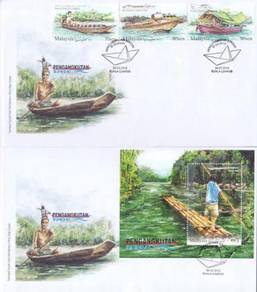 First Day Cover River Transportation Sarawak 2016