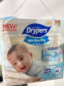 Drypers Wee Wee Dry (Tape) - Newborn