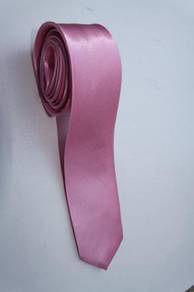 SLIM JT5 Pink Rose Quality Solid Formal Neck Tie