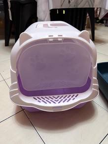 Cat kucing litter box with door
