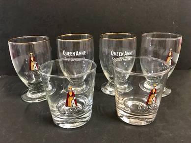 Queen Anne Scotch Whisky Glasses - Assorted