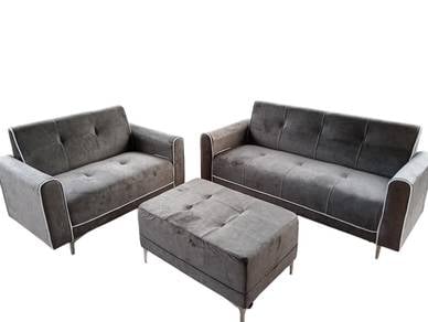 Sofa 2+3 Seaters FREE Stool M666 DGY