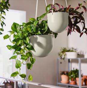 DAKSJUS Hanging Planter Set of 2 – Light Grey-Beig
