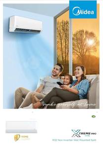 Midea 1hp R32 Air Cond + pasang