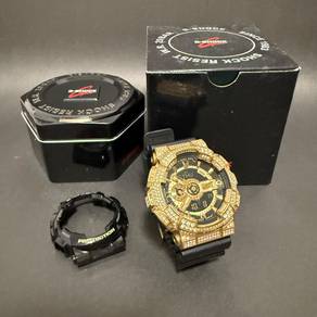 GShock GA110 Black with Swarovski Bezel