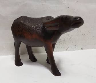 Vintage Hand Carved Water Buffalo Amazing Detail H