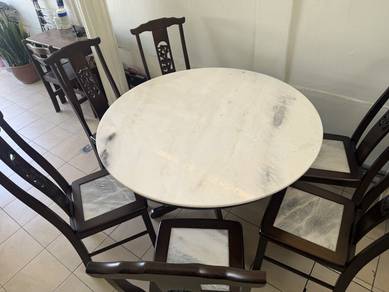 Marble table and chair set