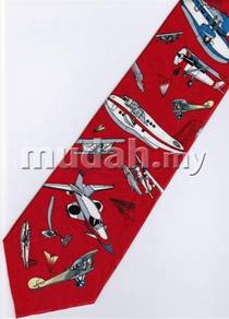 Classic Air Plane Vintage Airplane RED Neck Tie