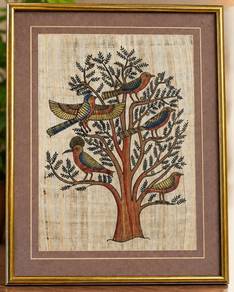 Lukisan papyrus mesir vintage – Tree of life 
