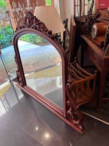 Antique LARGE VICTORIAN carved Over MANTEL MIRRO