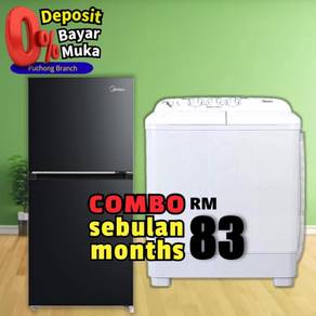 Combo Set Aircond Peti Sejuk Mesin Basuh TV Fridge