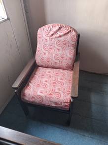 3seater wooden sofa with cushion,1seater with cush